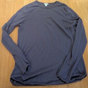 J. Jill Men's Long Sleeve Tee in Deep Purple